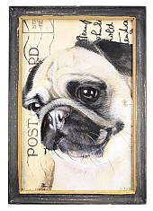 Schilderij Mopshond