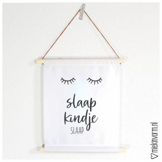 Textielposter Slaap kindje slaap